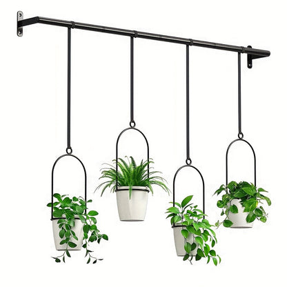 Hanging Planter | Adjustable Metal Wall Rack Indoor Herb Window Pot
