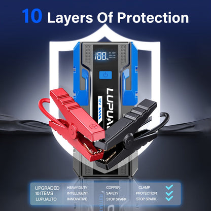 12V Jump Starter Kit with LP-K23 5000A-Labeled or 011B Model, Digital Display, LED Light, USB Outputs and Case