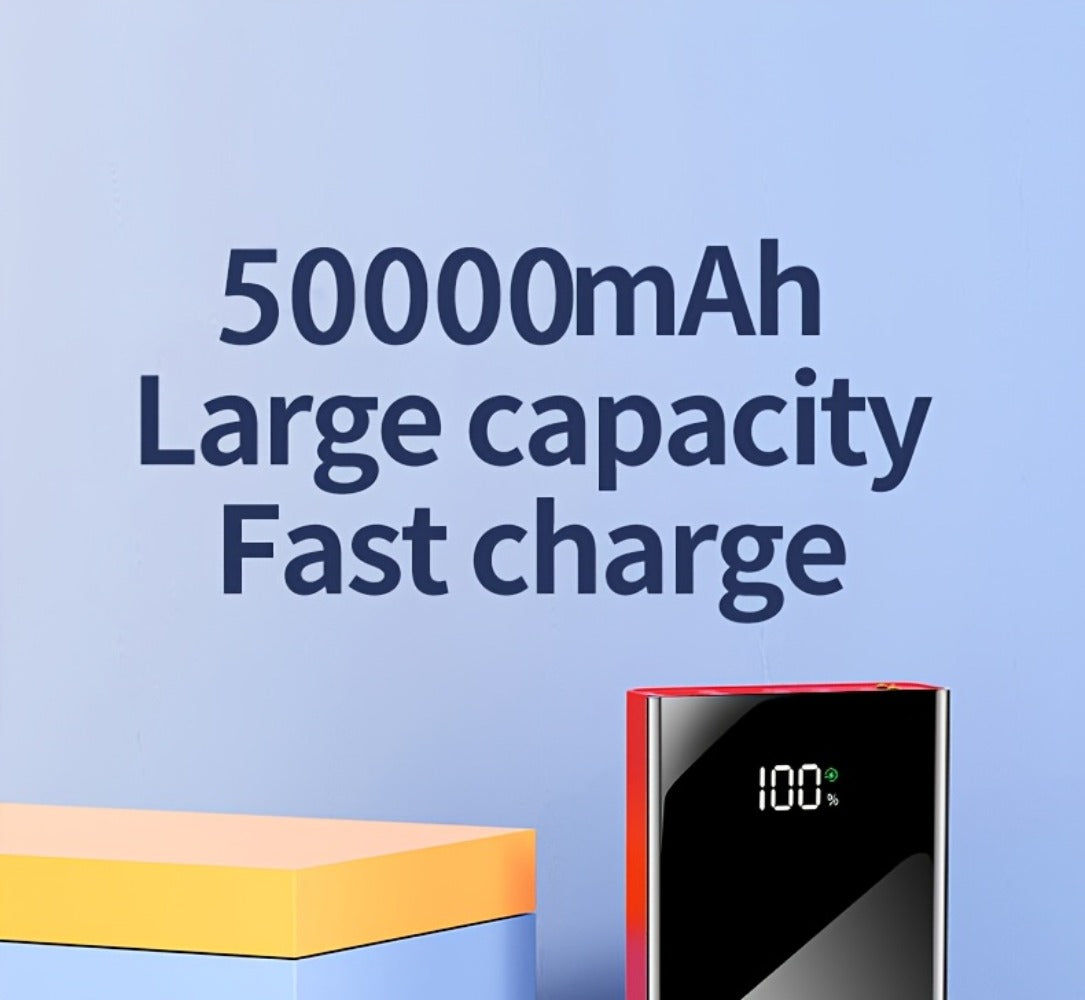 50000mAh High Power Bank Portable Charger LED Display USB-C Micro USB Fast Charging Multi-Port for an Everyday Personal Care Routine