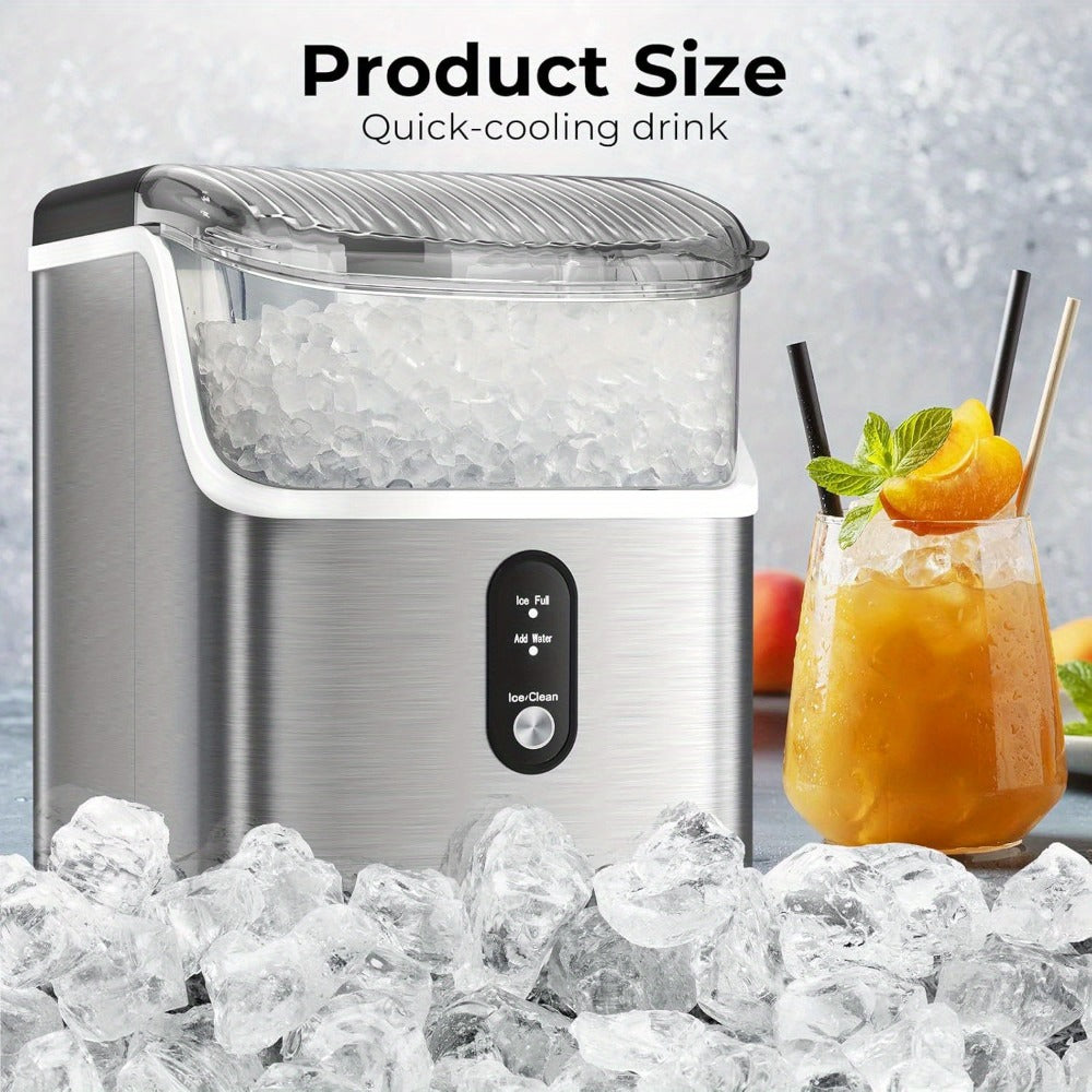 Nugget Ice Maker Countertop Pebble Ice Machine Per Day, Sonic Ice Bullet Ice Cube Options for Home Cooking, Dining and Outdoor Meals