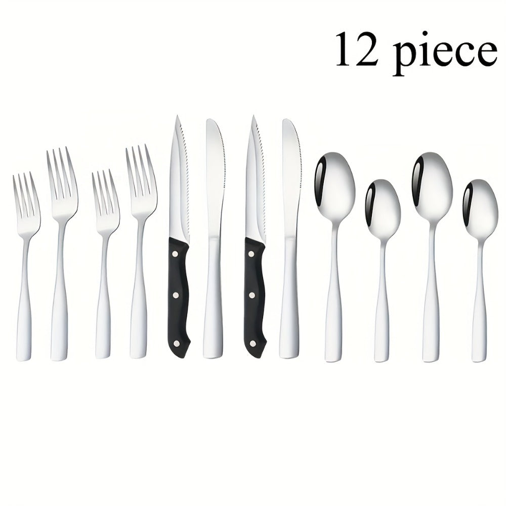 Stainless Steel Flatware Set, Mirror-Polished Cutlery Set for Home & Hotel, Gift Box Included, Silverware for Parties