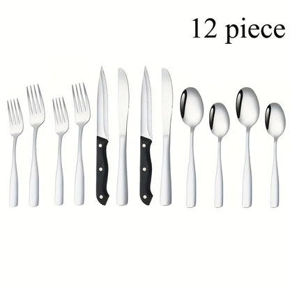 Stainless Steel Flatware Set, Mirror-Polished Cutlery Set for Home & Hotel, Gift Box Included, Silverware for Parties