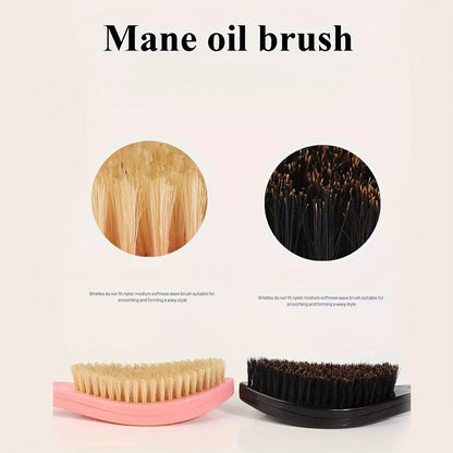 360 Wave Brush for Men with Heavy-Duty Nylon Bristles & Non-Slip ABS Handle – Professional Wave Training, Curl Defining & Updo Styling Tool
