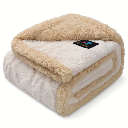 Liquid-Proof Dog Blanket for Sofa & Bed – Reversible Sherpa Fleece Pet Throw Cover for Small Medium Large Dogs & Cats, 6 Sizes, 4 Colors