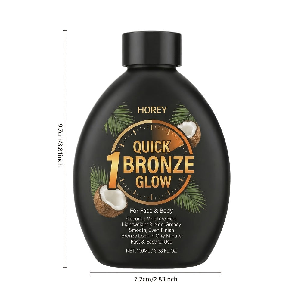 Dark Self Tanning Lotion Sunless Tanner 3.38oz - Instant Radiance, & Smoothing, Tattoo Friendly, Lasting Bronze & Golden Brown Glow