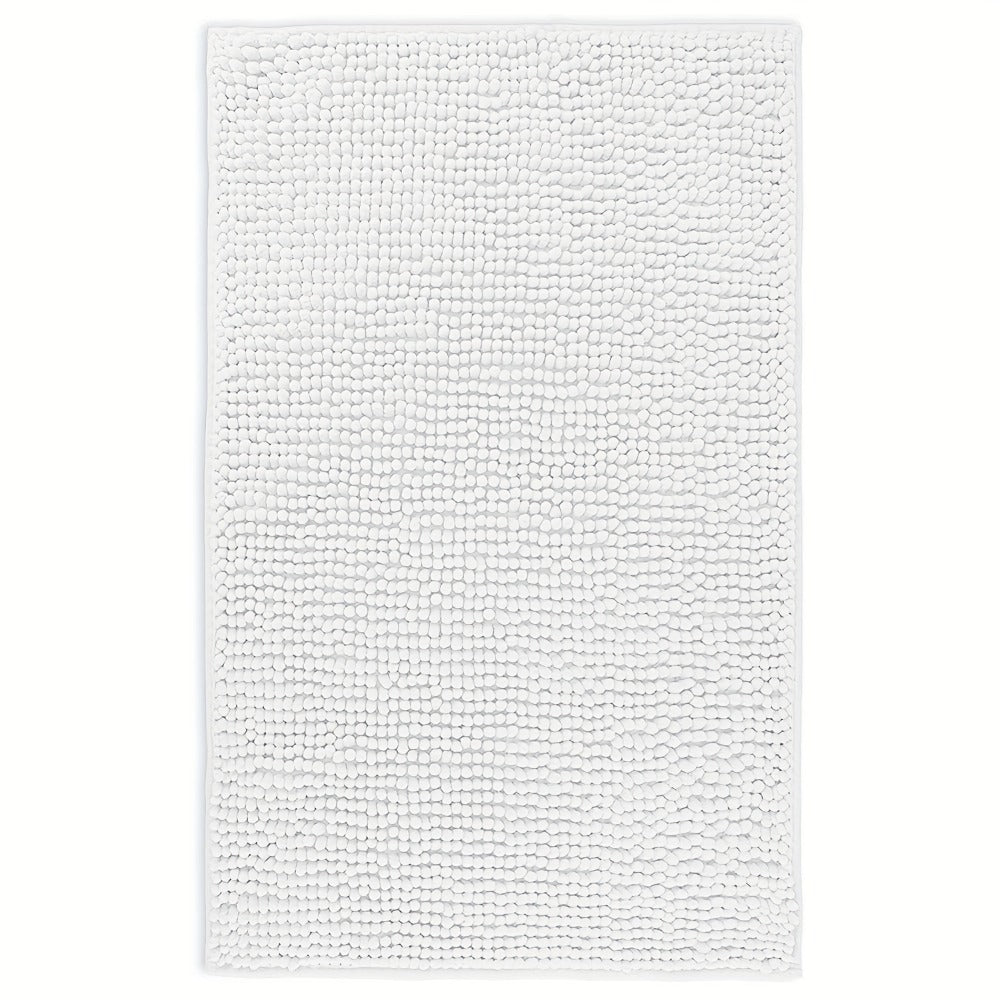 Chenille Bath Rug Extra Thick Bathroom Mat, Multiple Sizes & Colors for Entryways, Bedrooms and Living Spaces