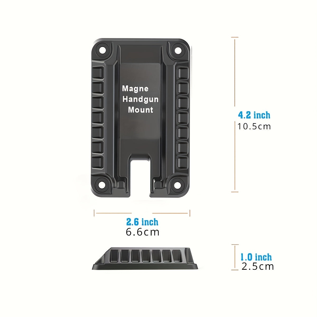 Magnetic Gun Holder Mount 2-Pack – Strong Concealed Pistol Magnet for Car, Truck, Desk, Bedside, Under Counter, Wall & Safe
