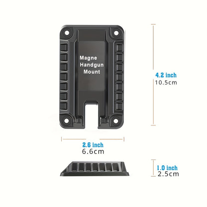 Magnetic Gun Holder Mount 2-Pack – Strong Concealed Pistol Magnet for Car, Truck, Desk, Bedside, Under Counter, Wall & Safe