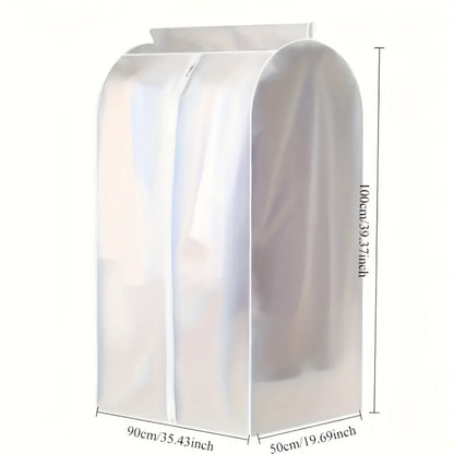 Garment Bag Clothes Dust Cover – Translucent PEVA Waterproof Hanging Storage Bag for Coat Dress Suit, Thickened Washable, Multiple Sizes