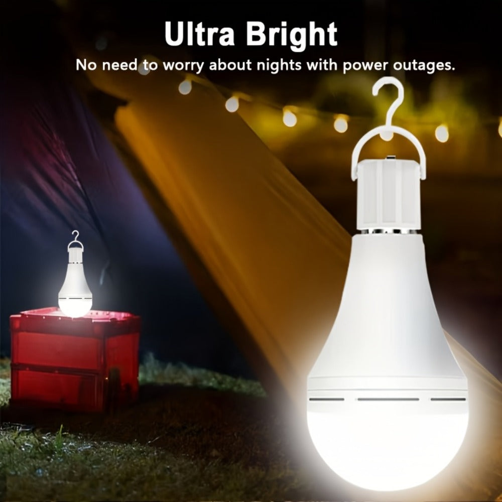 Rechargeable Emergency LED Bulb 2000mAh 60W Equivalent 6000K with Hook for Entryways, Bedrooms and Living Spaces