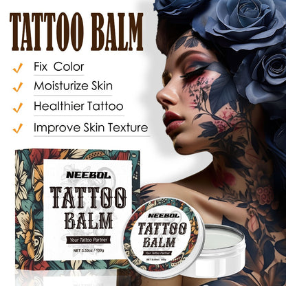 Tattoo Green Soap Cleaning Kit Neebol 8.5oz Concentrated Soap Squeeze Bottle Moisturizing Balm Cream Lint-Free Wipes Complete Skin Care Set