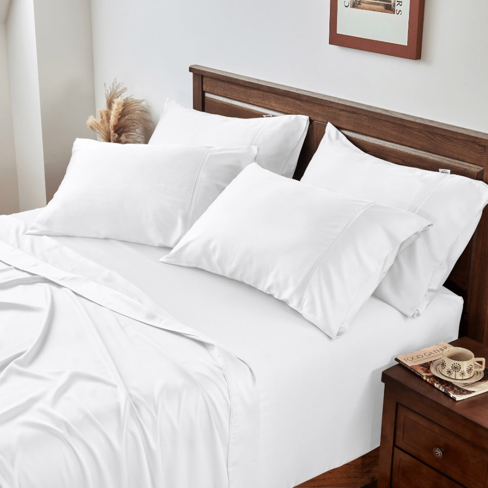 Viscose-from-Bamboo Sheet Set with 4- or 6-Piece Configurations, 11 Colors and 16-Inch Pocket Label