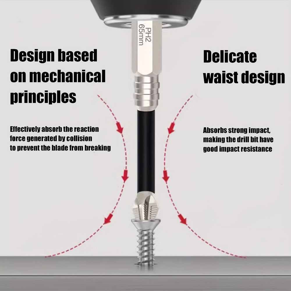 Nanwei K5 Magnetic Driver Bit Set with Hex Shanks, 50-150mm Lengths and 5- to 30-Piece Options