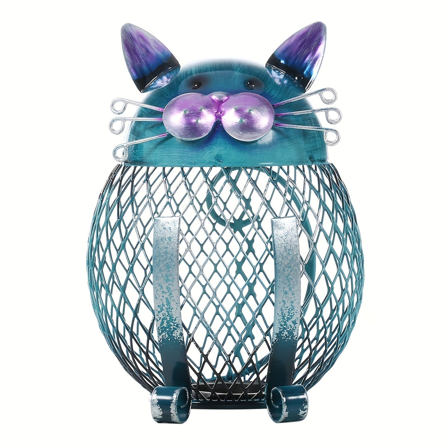 Ceramic Cat Piggy Bank with Removable Bottom Lid – Cute Kitten Coin Bank Figurine for Kids & Adults, Cat Lover Gift
