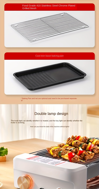 Sausage Grill 4-in-1 Multifunctional Electric Hot Dog Roller, Non-Stick Countertop Cooker with Adjustable Temperature