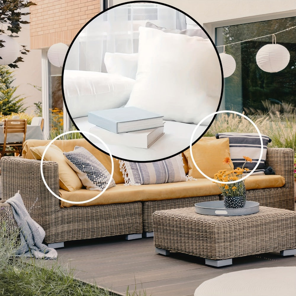 Outdoor Pillow Inserts 4/6 Pack, Soft or Waterproof Throw Pillow Forms for Sofa, Bed & Patio, 12x20-20x20 Inch