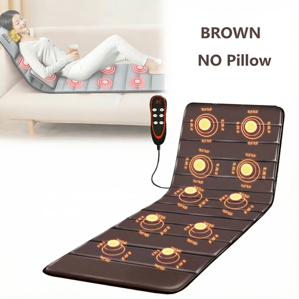 Full Body Heating Massager Set, PU Leather Massage Chair Pad with Neck Massager, Leg Massager, Lumbar Pillow & Headrest