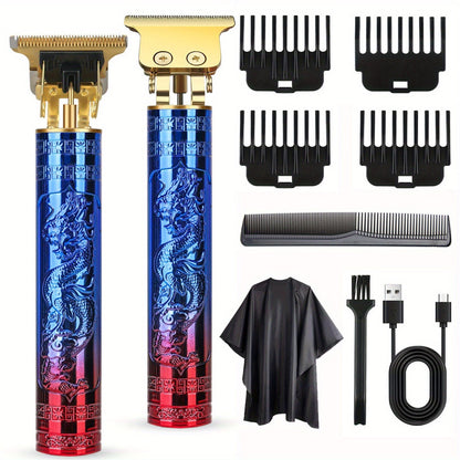 Electric Hair Clipper & Beard Trimmer Set for Men – USB Rechargeable Cordless Haircut Kit with 4 Guide Combs | Professional Home Barber