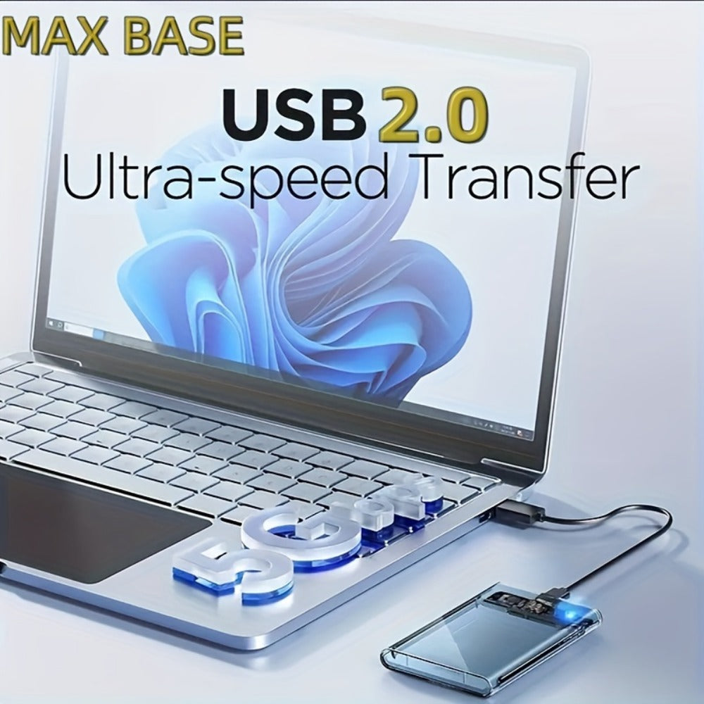 2.5 Inch External Hard Drive Enclosure USB 2.0 to SATA III Converter - Supports Up to 6TB HDD SSD