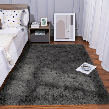Rectangular Shaggy Area Rug with Nine Color Labels and 3 x 5-Foot to 8 x 10-Foot Size Options