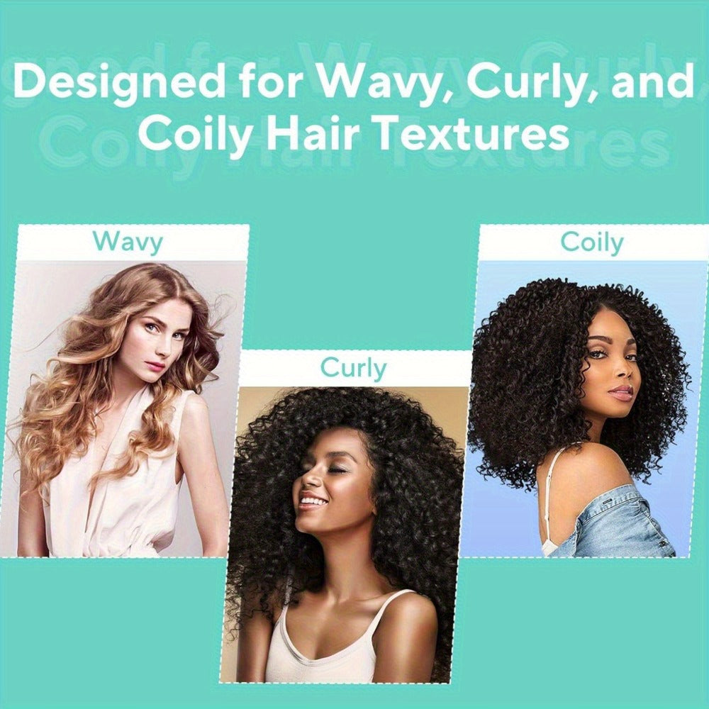 Detangling Brush for Curly Wavy Coily Hair 1 or 2 Pcs – Flexible Bristles Reduce Breakage & Frizz, Gentle Scalp Massage