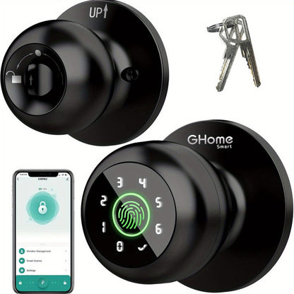 Smart Door Lock GHome K10 K10 PRO K20 and KD03 PRO Knob Models with Three or Four Access Methods