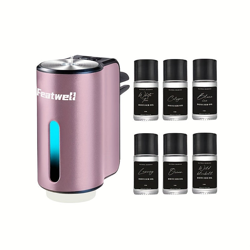 Car Essential Oil Diffuser – USB Aromatherapy Air Freshener with 3 Adjustable Mist Modes, Humidifier & Fragrance Diffuser for Vehicle
