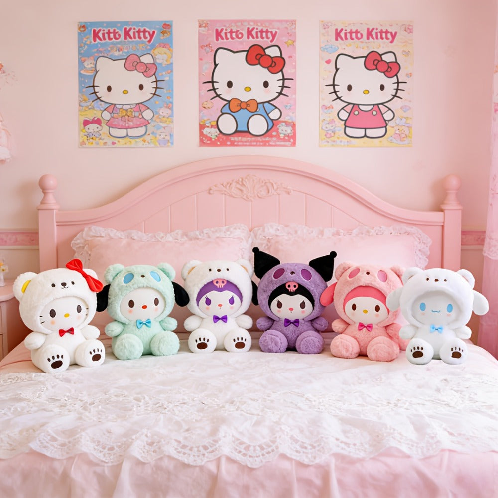 Plush Toy Big-Eared Puppy Character Doll in White, Blue Jade or Pudding Color Styles for Collecting