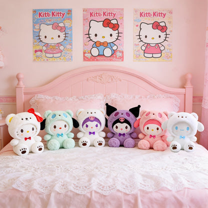 Plush Toy Big-Eared Puppy Character Doll in White, Blue Jade or Pudding Color Styles for Collecting