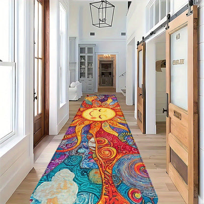 Boho Runner Rug Mandala Polyester Kitchen Hallway Mat Sun Totem Colorful Pattern Living Room Bathroom 5 Designs