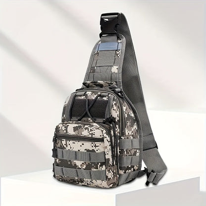 Compact Tactical Sling Backpack with Flag-Patch and Camo Options across Six Complete Checkout Styles