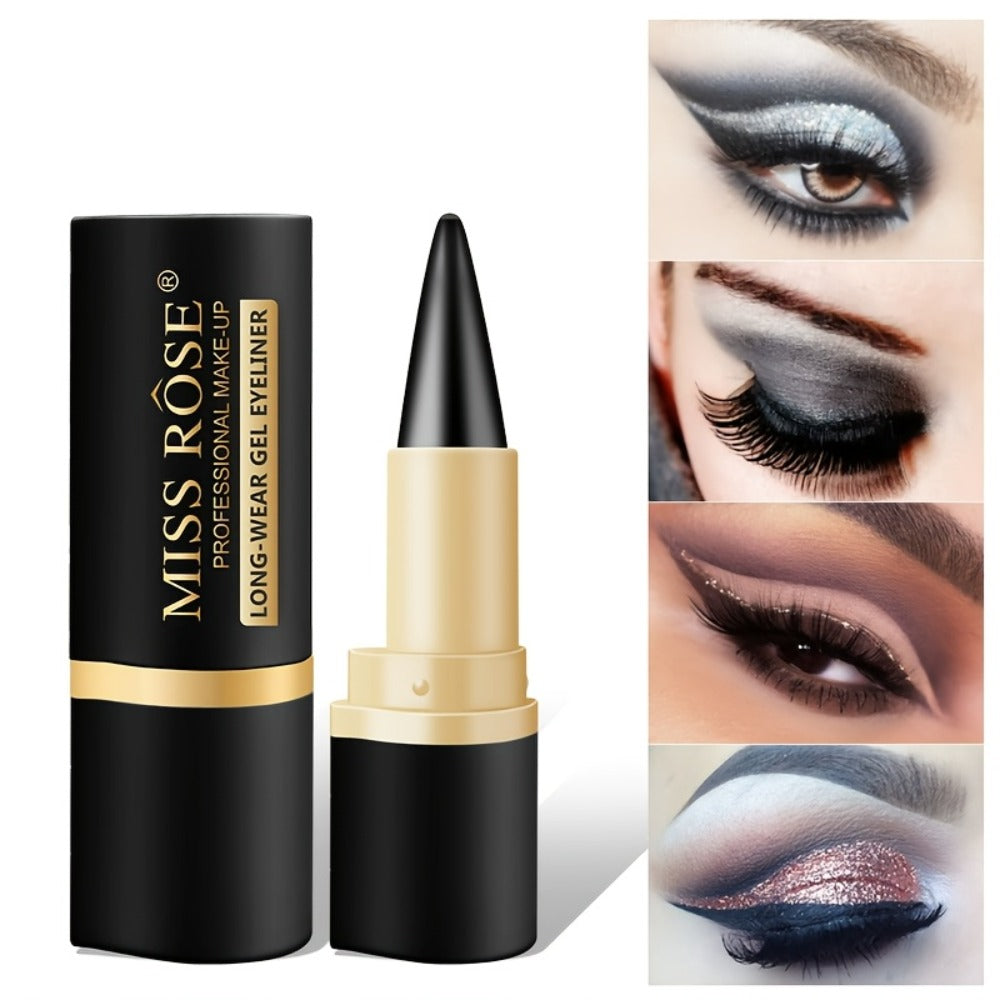 Creamy Gel Eyeliner Pencil Set 3pcs Black Waterproof Sweat-Resistant Smudge-Proof Matte Eye Liner