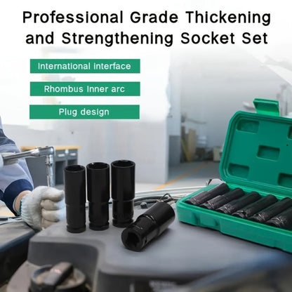 Half-Inch Drive Deep Metric Socket Set with 10- or 20-Piece Checkout Options and Green Carry Case