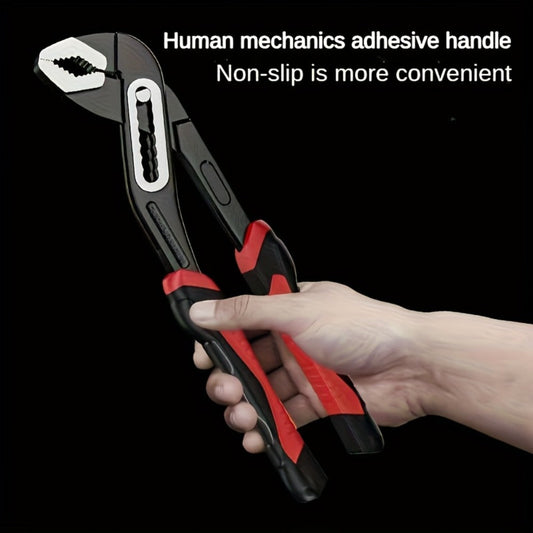 Water Pump Pliers Adjustable Heavy Duty Wrench 8" 10" 12" – Large Opening Quick Adjust, Multi-Grip Channel Lock Tool for Pipeline, Plumbing