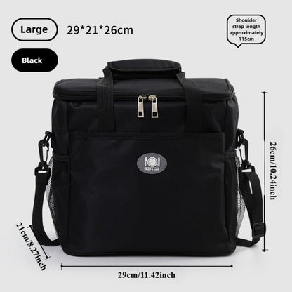 Rectangular Lunch Bag Tote, 29 x 21 x 26cm with Front Pocket, Two Mesh Side Pockets and Four Colors