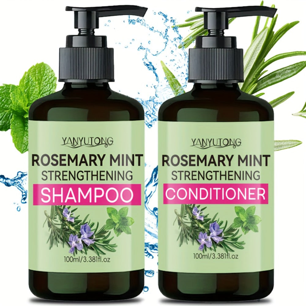 Rosemary Mint Shampoo & Conditioner Set with Rosemary Extract, Strengthening Hair Growth Formula