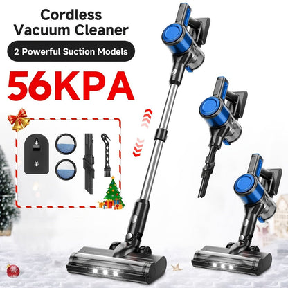 Cordless Stick Vacuum Cleaner 56-68Kpa, 8-in-1 Handheld Vacuum with Rechargeable Battery, 45 Min Runtime for Hard Floors