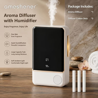 Aromatherapy Diffuser 1800mAh 7-Speed Essential Oil Diffuser with Digital Display Bathroom for Entryways, Bedrooms and Living Spaces