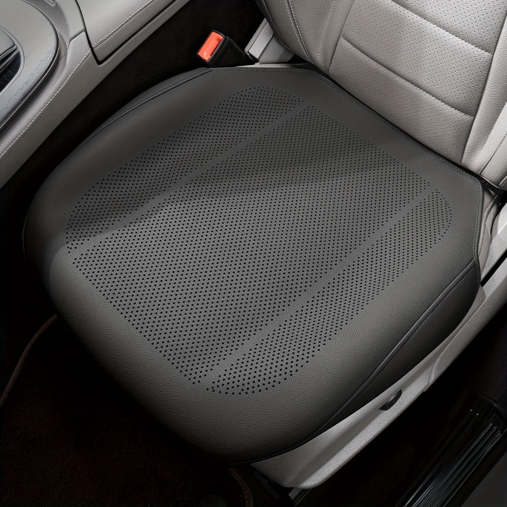 Perforated Car Seat Cushion Single Pad with 45 x 55cm Size and Black, White, Orange or Brown Color Options