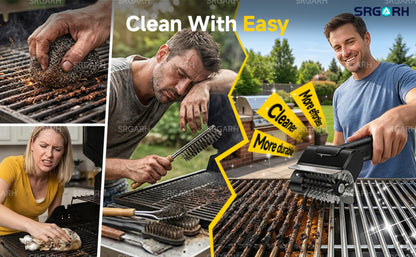 Electric BBQ Grill Brush Cordless Rechargeable Grill Cleaner with 800 RPM Rotating Head, 2000mAh Battery