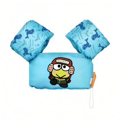 Kids Swim Vest Toddler Floatation Jacket – Sanrio Keroppi Pattern Adjustable Swimming Float Vest for Boys Girls Ages 1-9