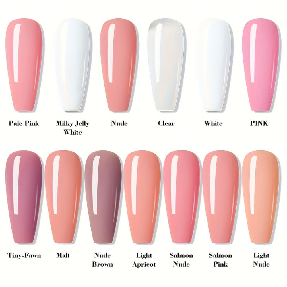 Builder Gel for Nail Extensions 150g Apex Strengthening Kit 13 Shades Clear White Pink Nude Milky Jelly Salmon UV LED Cure Professional