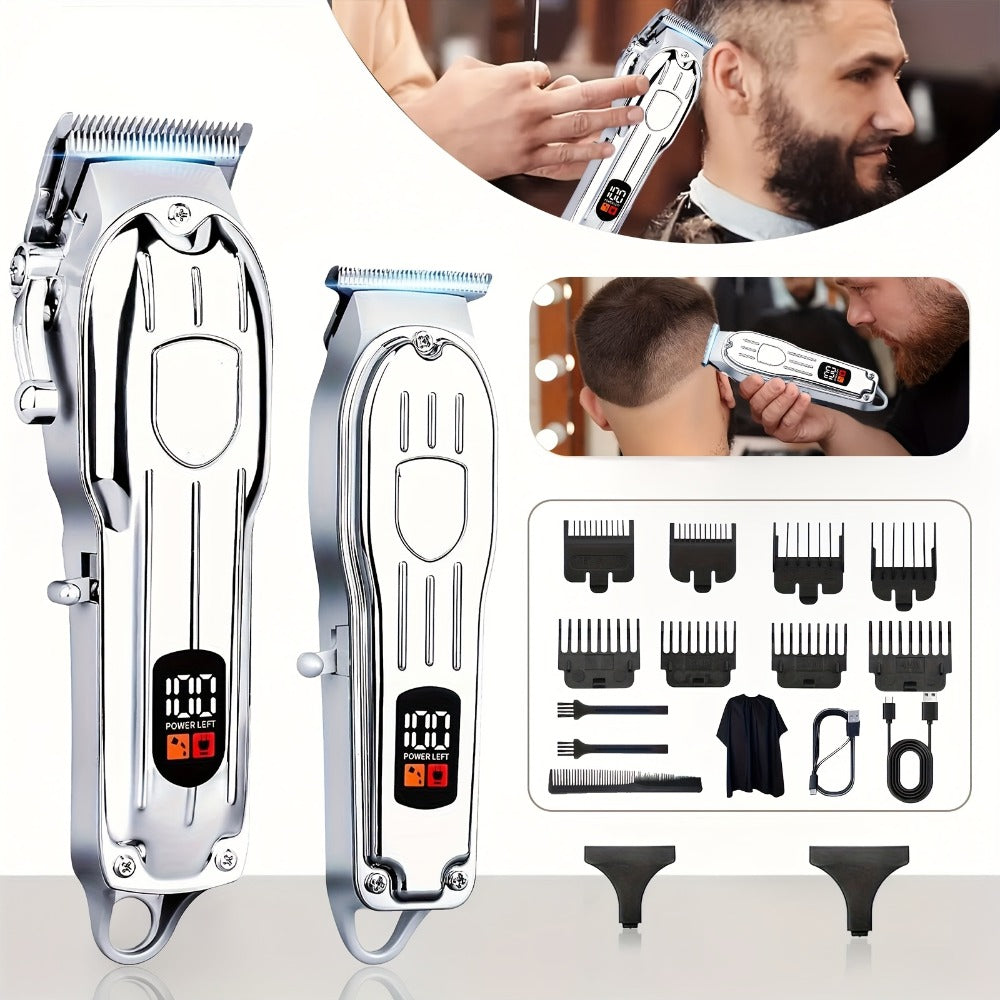T-Blade Trimmer Set 2 or 3 Piece - USB Rechargeable Hair Clipper Beard Trimmer & Sideburns Shaver