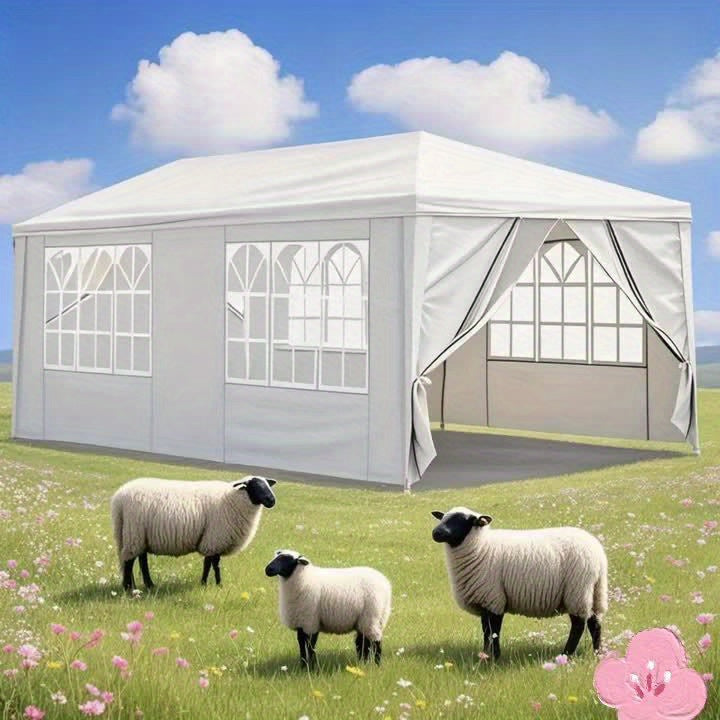 Party Tent White Waterproof 4 Sidewalls | Wedding Backyard Event Patio