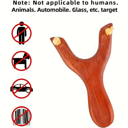 Wooden Slingshot Set 5pcs Professional Outdoor Shooting Sports Slingshot Kit High Quality Natural Wood Catapult for Target Practice Hunting