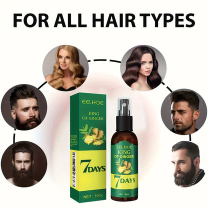 Ginger Root Hair Oil 2-Pack with Biotin Essence, Scalp Massage Treatment, Deep, 7-Day Strengthening & Nourishing Formula for Hair Loss