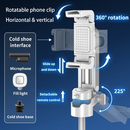 One-Click Release Selfie Stick Tripod 16 Inch Extendable with Wireless Bluetooth Remote & 360° Rotating Bracket