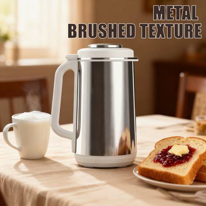 Soy Milk Maker Machine 40oz, 800W Stainless Steel Nut Milk, Soup & Juice Blender with Timer, Auto-Clean & Touch Control