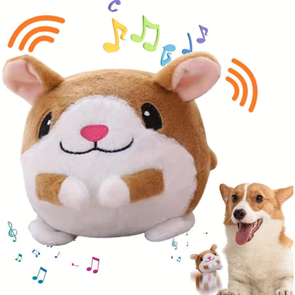 Dog Toy USB-Rechargeable Bouncing Character Ball with Recording and Music Modes in Five Styles