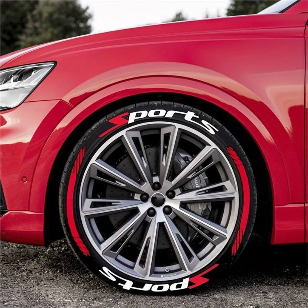 Tire Letter Stickers – Sport Racing PVC Tire Decals for Car & Motorcycle, Self-Adhesive Raised Letter Stickers